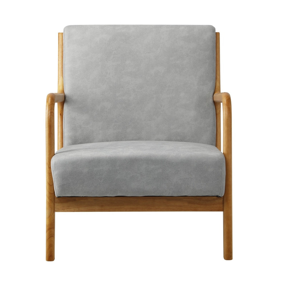 2PCS Armchair Lounge set 1/2 Seater 2 Pillows Fabric Grey