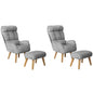 2x 360 Swivel Recliner Armchair Lounge with Stool Grey