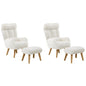 2X 360 Swivel Recliner Armchair Lounge with Stool Sherpa