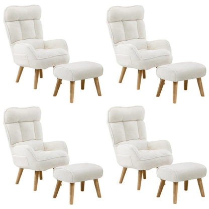 4X 360 Swivel Recliner Armchair Lounge with Stool Sherpa