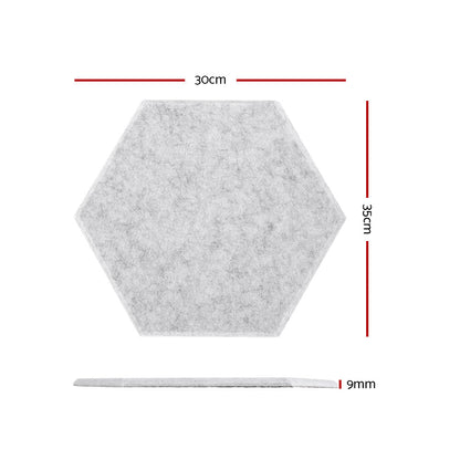 Acoustic Foam 12Pcs Soundproof Absorption Panel Adhesive Grey