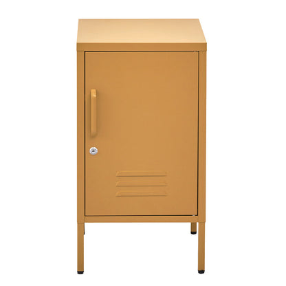 Bold Yellow Metal Bedside Table