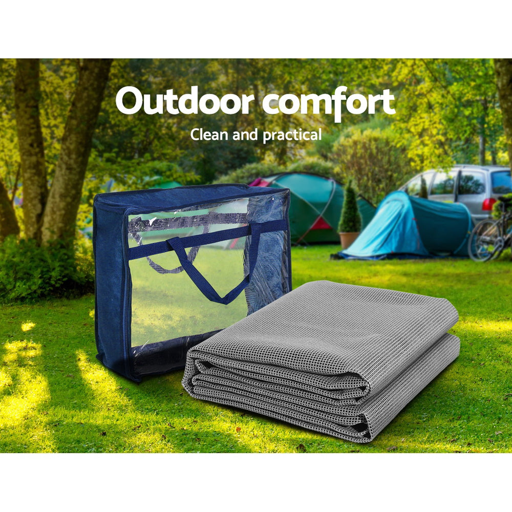 3M X 2.5M Caravan Camping Floor Matting Mesh (2Pcs)