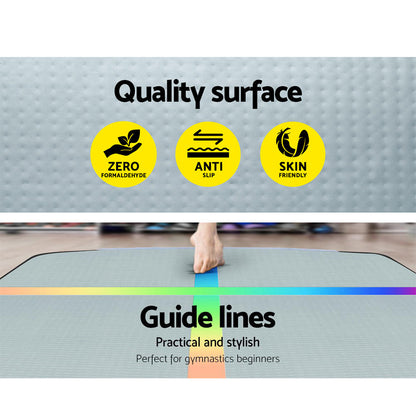 3M Air Track Gymnastics Tumbling Exercise Mat Inflatable Mats + Pump