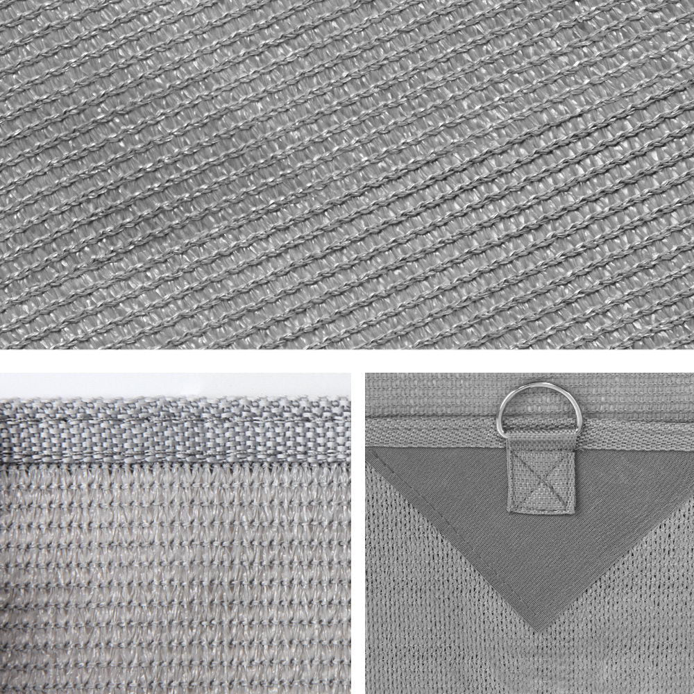 Caravan Privacy Screen 4X1.95M End Wall Side Sun Shade, Grey