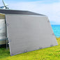 Caravan Privacy Screen 4X1.95M End Wall Side Sun Shade, Grey