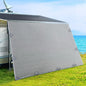 Caravan Privacy Screen 4.6X1.95M End Wall Side Sun Shade, Grey