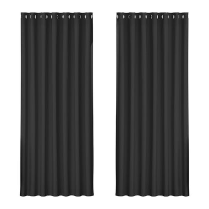 2X Blockout Curtains Blackout Window Curtain Eyelet 240x230cm
