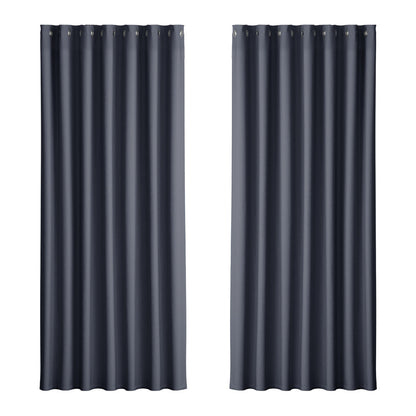 2X Blockout Curtains Blackout Window Curtain Eyelet 240x230cm