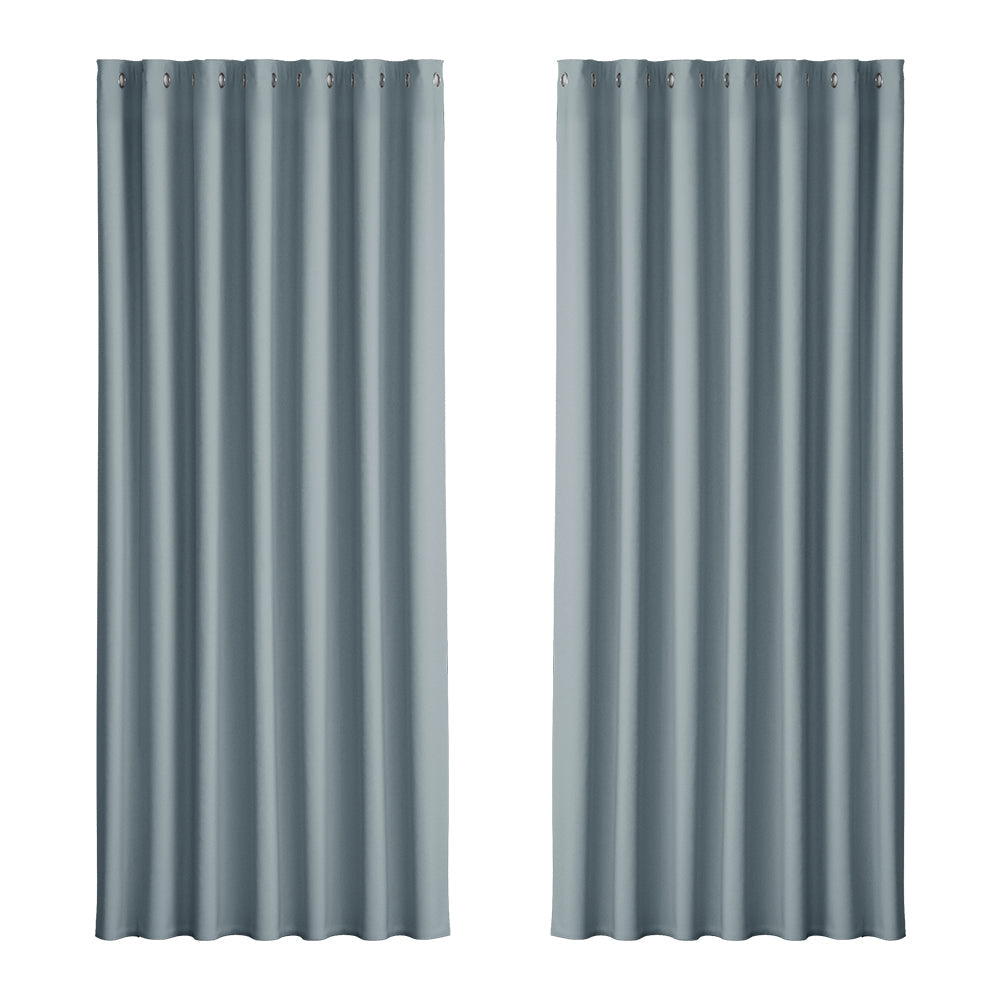 2X Blockout Curtains Blackout Window Curtain Eyelet 240x230cm