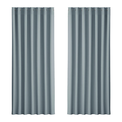 2X Blockout Curtains Blackout Window Curtain Eyelet 240x230cm