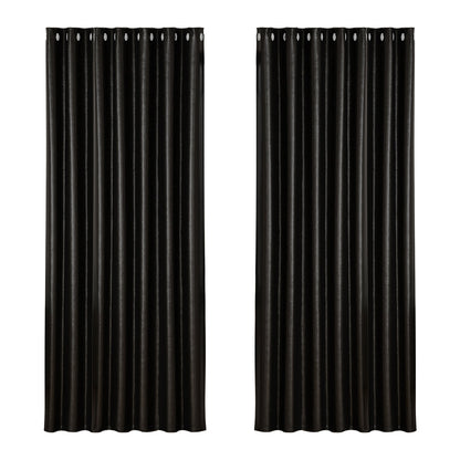 2X Blockout Curtains Blackout Window Curtain Eyelet 240x230cm