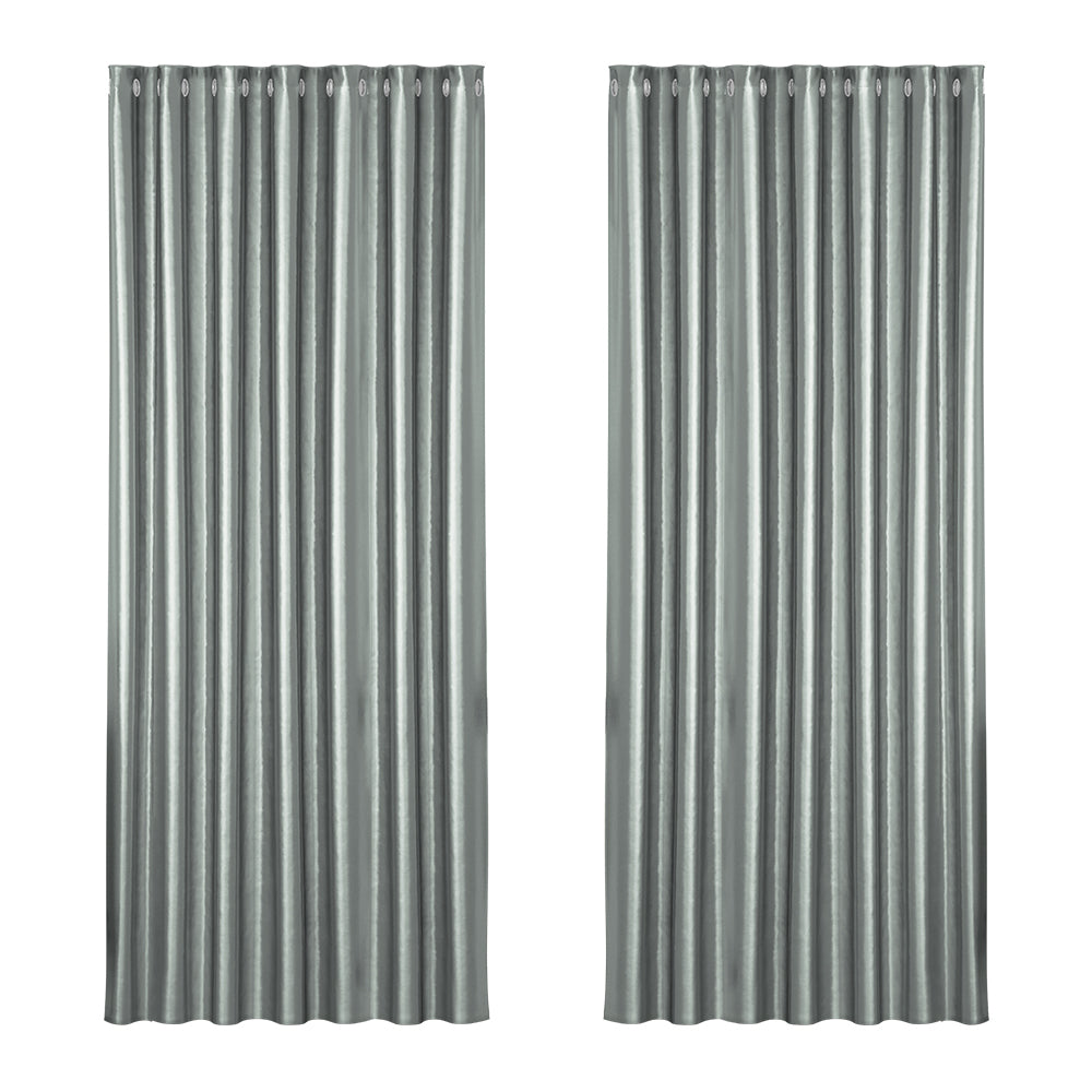 2X Blockout Curtains Blackout Window Curtain Eyelet 240x230cm