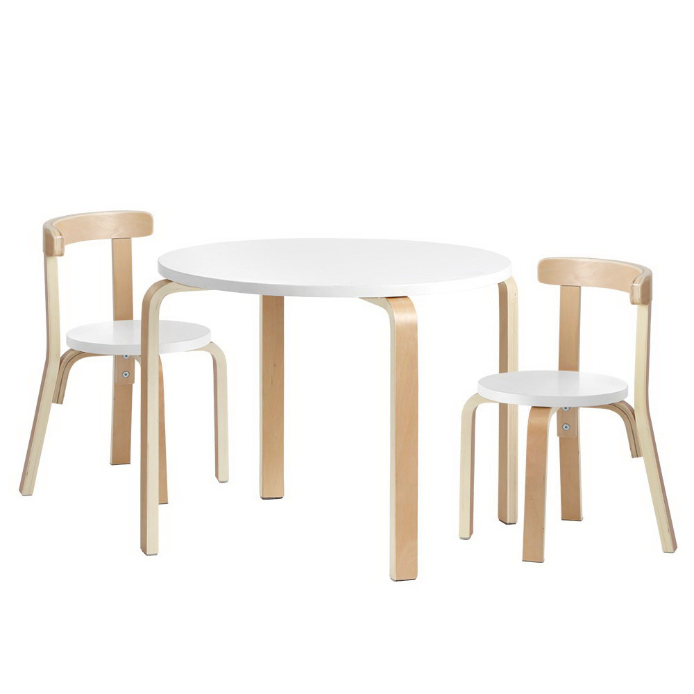 3Pcs Kids Table And Chairs Set Activity Toy Play Desk