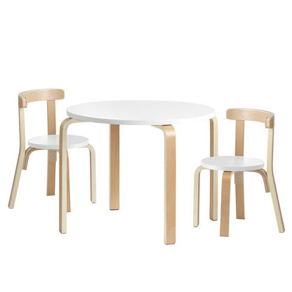 3Pcs Kids Table And Chairs Set Activity Toy Play Desk
