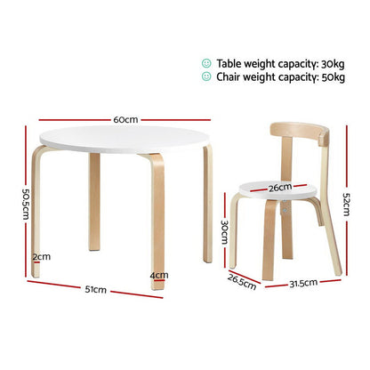 3Pcs Kids Table And Chairs Set Activity Toy Play Desk