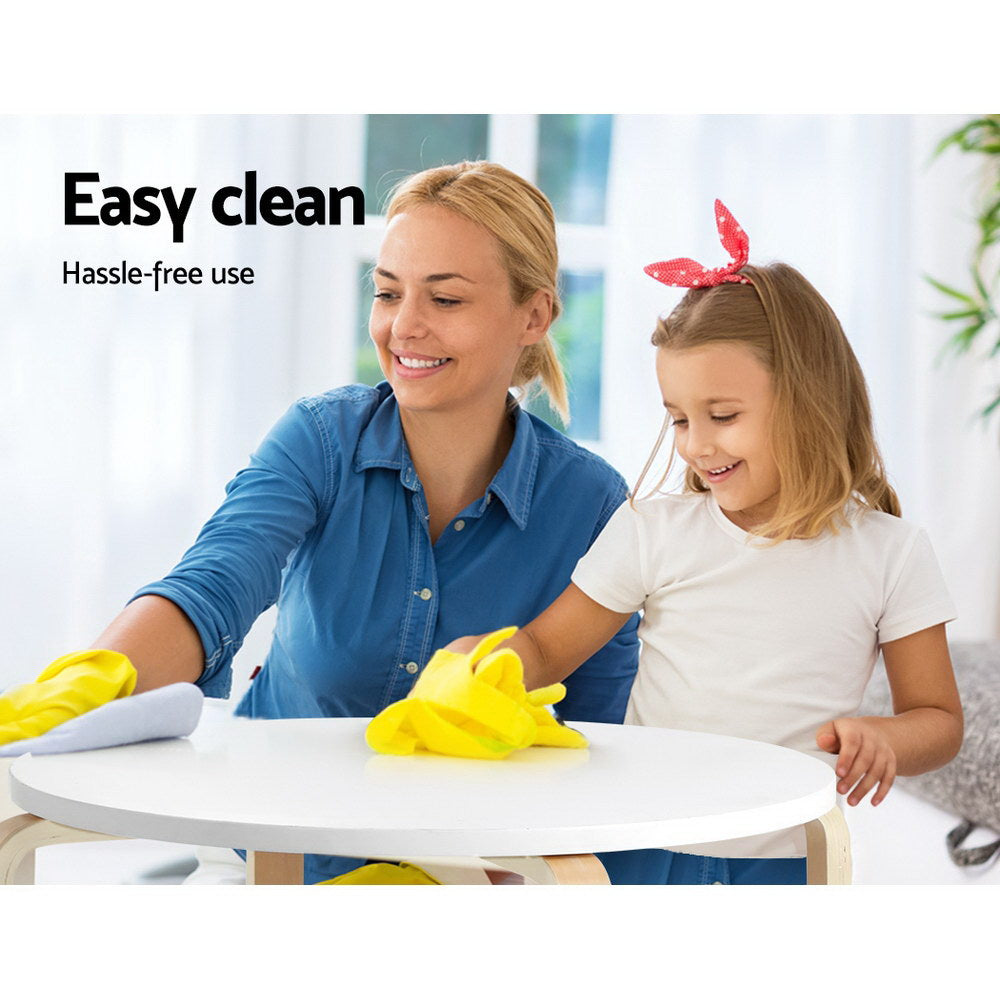 3Pcs Kids Table And Chairs Set Activity Toy Play Desk