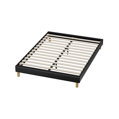 Bed Frame King & Double Size Bed Base Black Leather