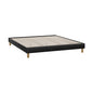 Bed Frame King & Double Size Bed Base Black Leather