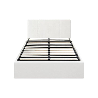Bed Frame Double/King/King Single/Queen/Single Size Gas Lift Base PU Leather ZOE