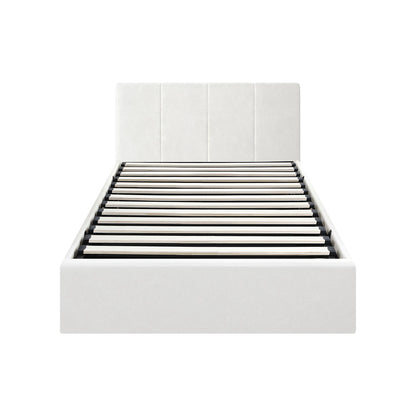 Bed Frame Double/King/King Single/Queen/Single Size Gas Lift Base PU Leather ZOE