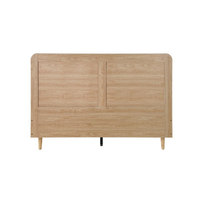 Bed Frame Wooden Bed Frame Rattan Headboard