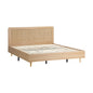 Bed Frame Wooden Bed Frame Rattan Headboard