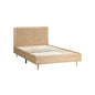Bed Frame Wooden Bed Frame Rattan Headboard