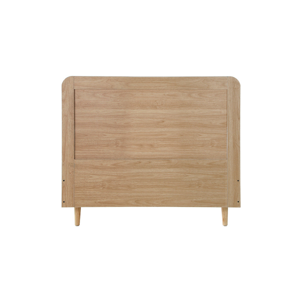 Bed Frame Wooden Bed Frame Rattan Headboard