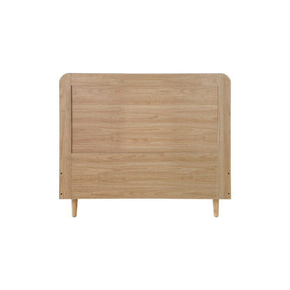 Bed Frame Wooden Bed Frame Rattan Headboard