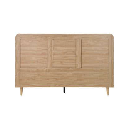 Bed Frame Wooden Bed Frame Rattan Headboard