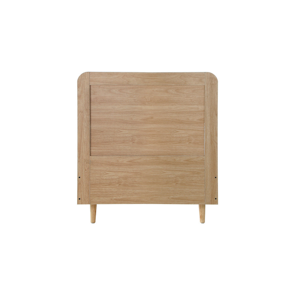 Bed Frame Wooden Bed Frame Rattan Headboard