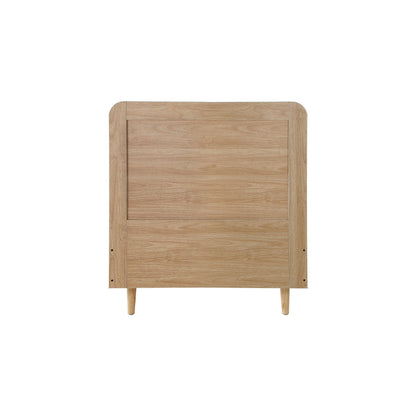 Bed Frame Wooden Bed Frame Rattan Headboard