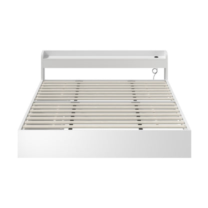 Single Queen King & Double Bed Frame with USB Charging Ports & 2 Storage Drawers Bedroom Furniture