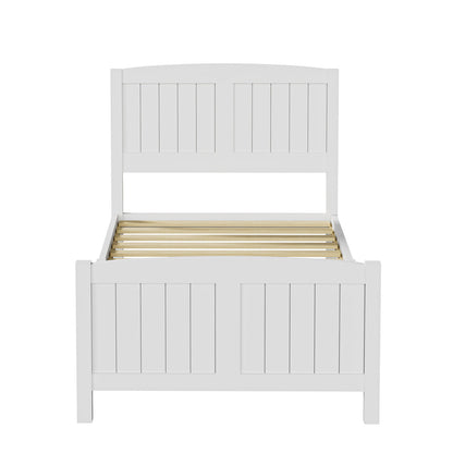 Bed Frame Single Size Real Rattan Headboard Black
