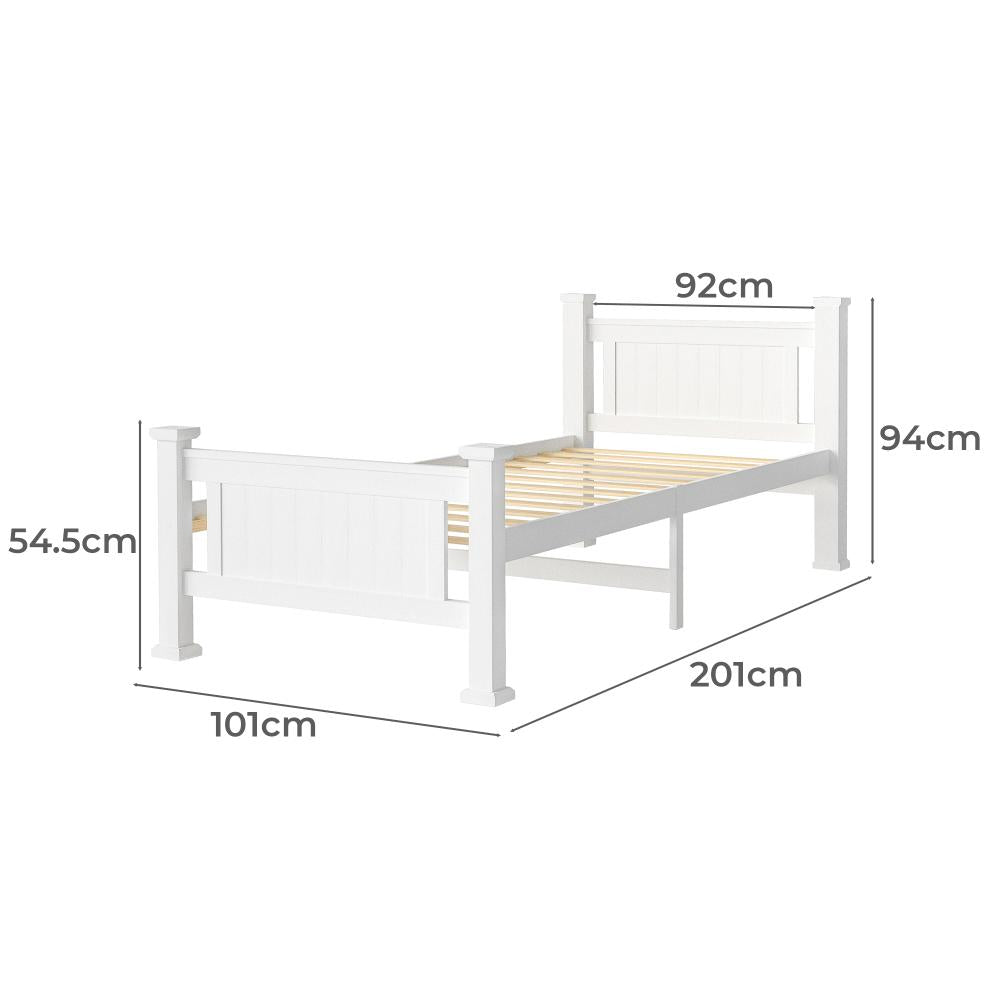  Wooden Bed Frame Single Size Pine Wood Timber Base Bedroom