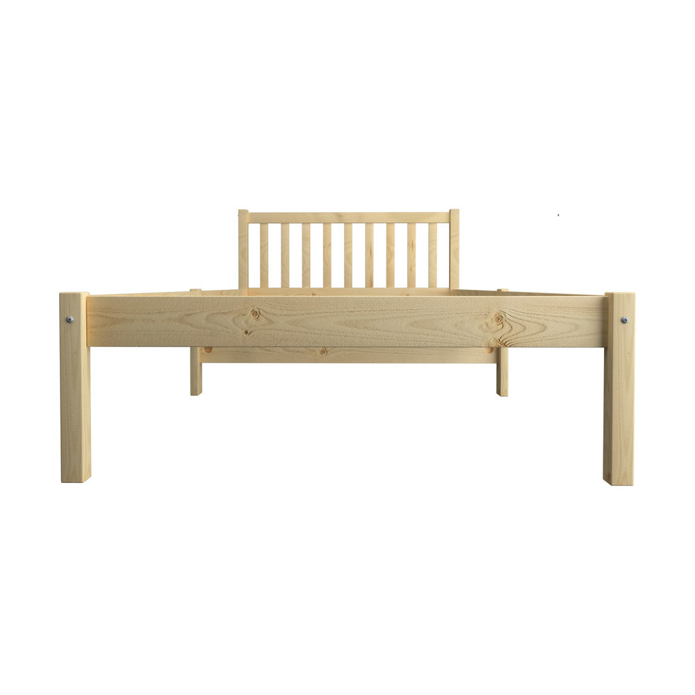 Wooden Bed Frame Mattress Base Slat Support Platform Bed