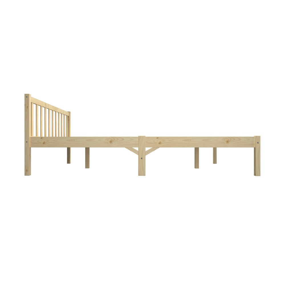 Wooden Bed Frame Mattress Base Slat Support Platform Bed