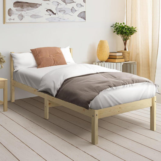 Wooden Bed Frame Mattress Base Slat Support Platform Bed