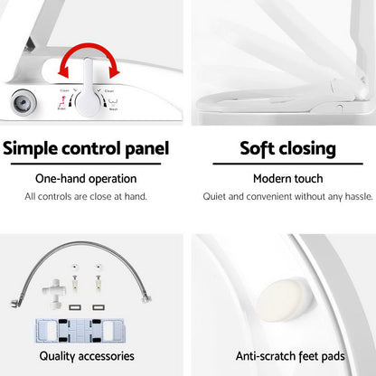 Non Electric Bidet Toilet Seat Cover Auto Smart Water Wash Dry