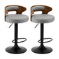 4x Bar Stools with Gas Lift Swivel Grey