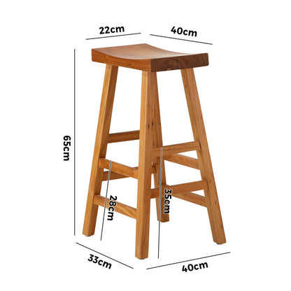 Bar Stools Wooden Counter Chairs Black/Natural