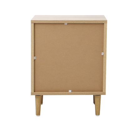 Bedside Table Nightstand 2 Drwers White