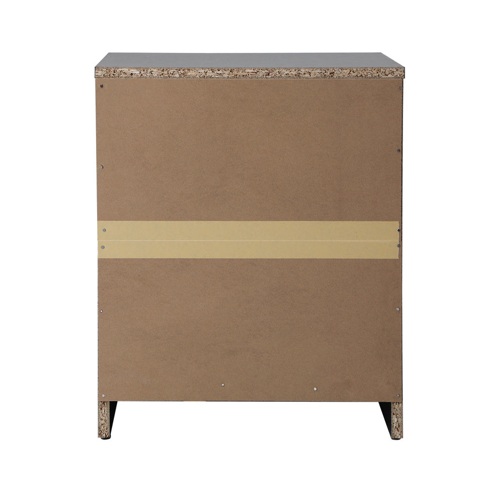 Bedside Table Nightstand 2 Drawers Natural