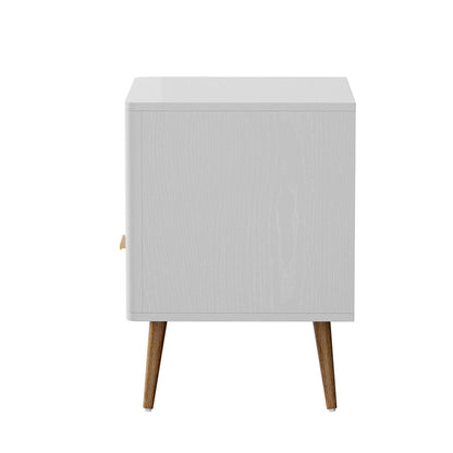 2x Bedside Table 1 Drawer Open Shelf Nightstand Green