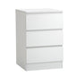 Bedside Table 3 Drawers Storage Cabinet Black