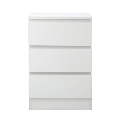 Bedside Table 3 Drawers Storage Cabinet Black