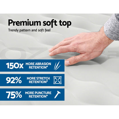 Air Mattress Queen Inflatable Bed 46Cm Airbed Grey