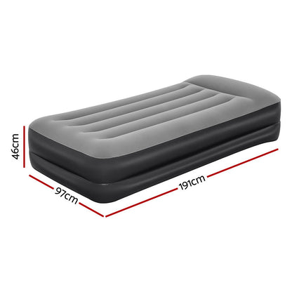 Air Mattress Single Inflatable Bed 46Cm Airbed Black