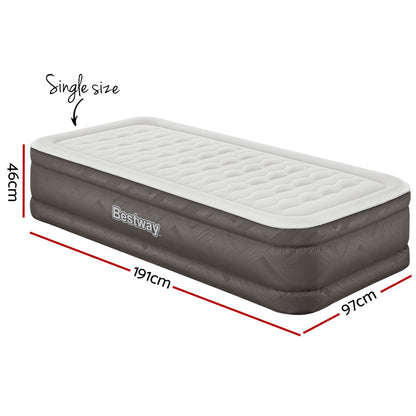 Air Mattress Single Inflatable Bed 46Cm Airbed Grey